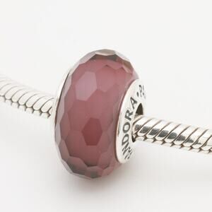 Authentic PANDORA Purple Fascinating Faceted Murano Bead